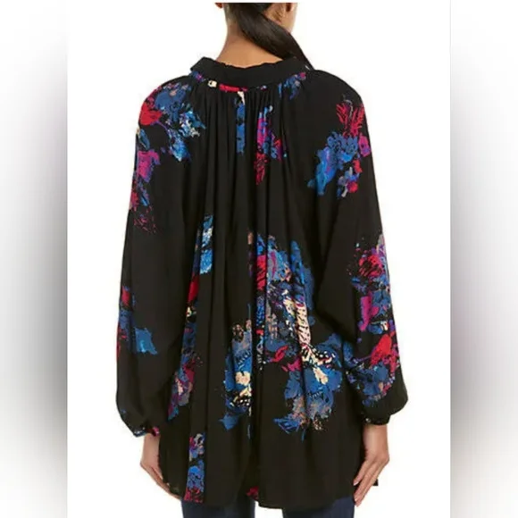 Free People Meadow Lark Button Down Tunic Top Relaxed Fit - Picture 3 of 7